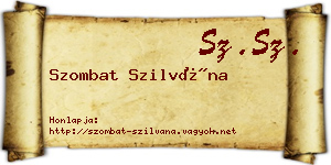 Szombat Szilvána névjegykártya